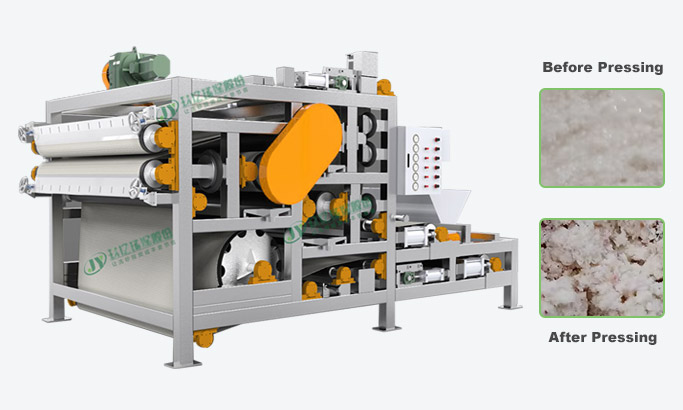 CASSAVA STARCH RESIDUE BELT DEWATERING MACHINE